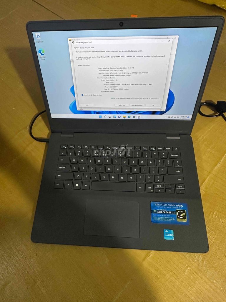 Dell Vostro 3400. Zin Nguyên. Ram 8Gb. Mua bán Laptop tại Thành phố Thủ Đức Tp Hồ Chí Minh được đăng bởi Hiếu hình 1