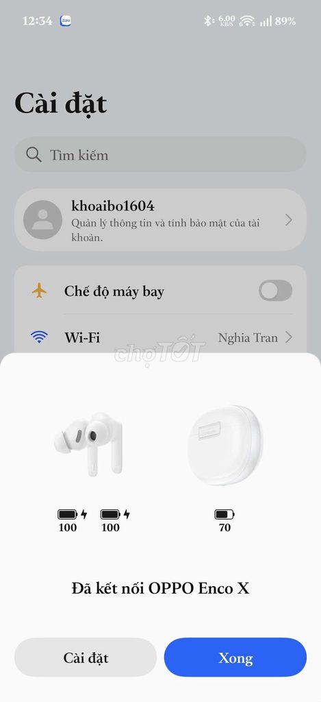 Tai nghe OPPO Enco X Chống ồn Trắng. Mua bán Tivi, Âm thanh tại Thị xã La Gi Bình Thuận được đăng bởi Pin Trần hình 1