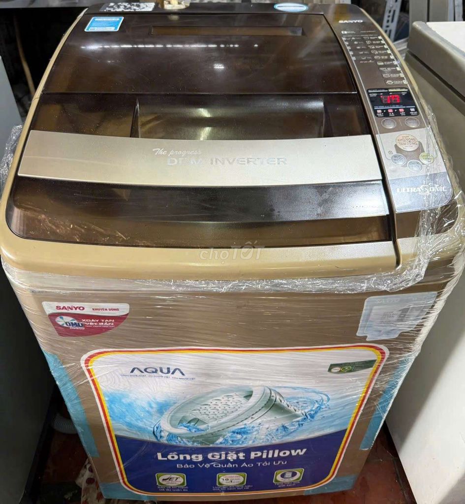 Máy giặt Sanyo 9kg Inverter Vàng đồng. Mua bán Máy giặt tại Quận 7 Tp Hồ Chí Minh được đăng bởi Điện Lạnh Giá Tốt  hình 1