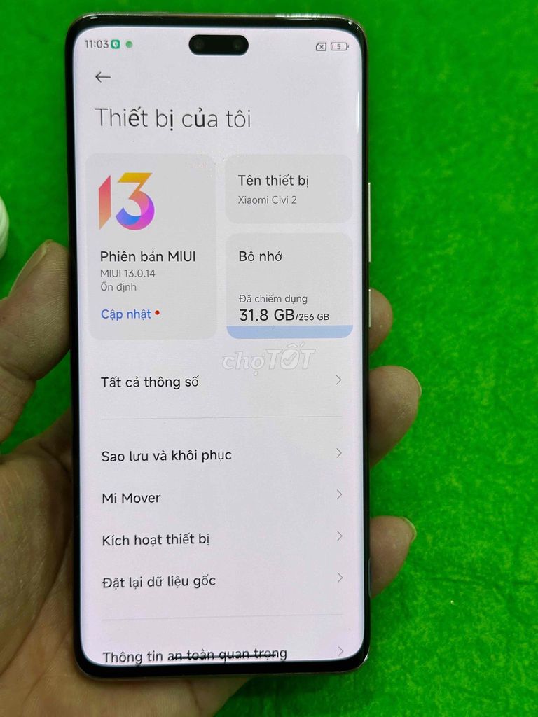 Xiaomi Civi 2, bản 8/256GB Hồng nhạt. Mua bán Điện thoại tại Quận Hoàng Mai Hà Nội được đăng bởi Yến Trang hình 1