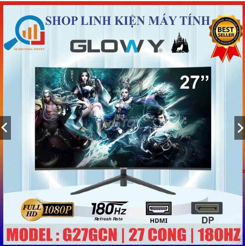 Màn 27 inch cong glowy 180hz mua ở sàn S 2tr8