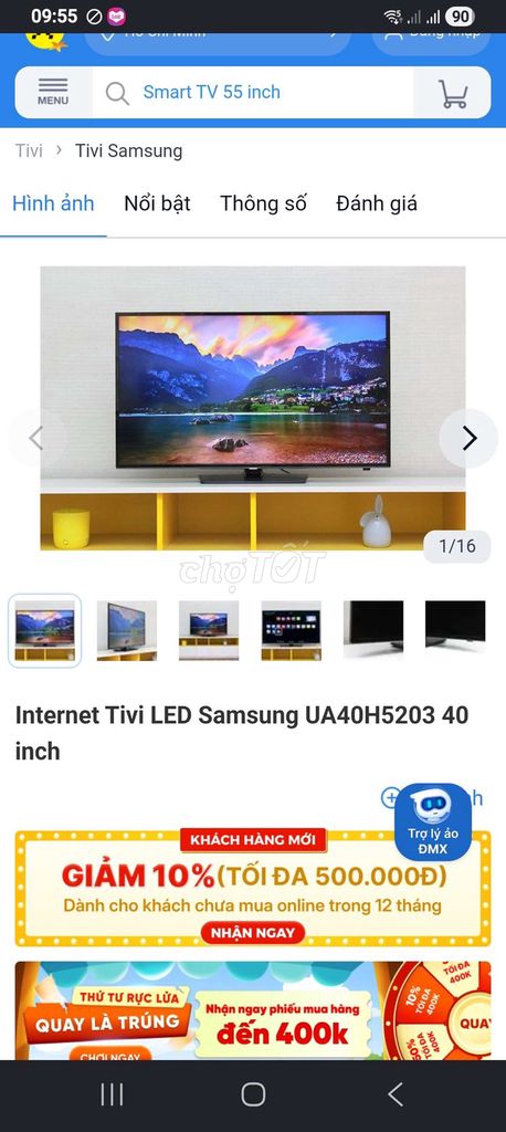 Tivi Samsung UA40H5203. Mua bán Tivi, Âm thanh tại Quận 3 Tp Hồ Chí Minh được đăng bởi nganngoc hình 1