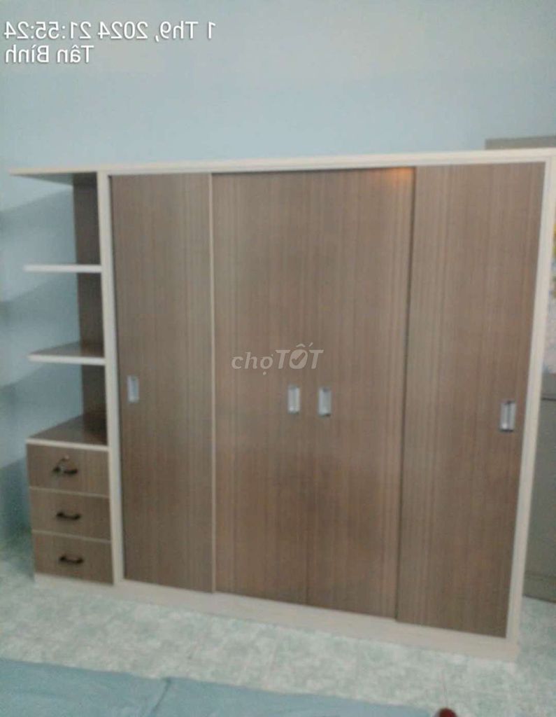 TỦ NHỰA CỬA LÙA 4 CÁNH 1 KỆ MÀU XÁM VÂN GỖ . Mua bán Tủ, kệ gia đình tại Thành phố Biên Hòa Đồng Nai được đăng bởi Tủ nhựa đài loan hoàng quân hình 1