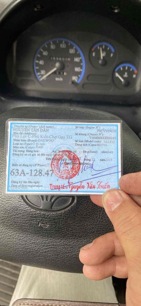 Daewoo Matiz 1999 0.8 MT - 100000 km. Mua bán Ô tô tại Thành phố Mỹ Tho Tiền Giang được đăng bởi An Nguyen hình 9