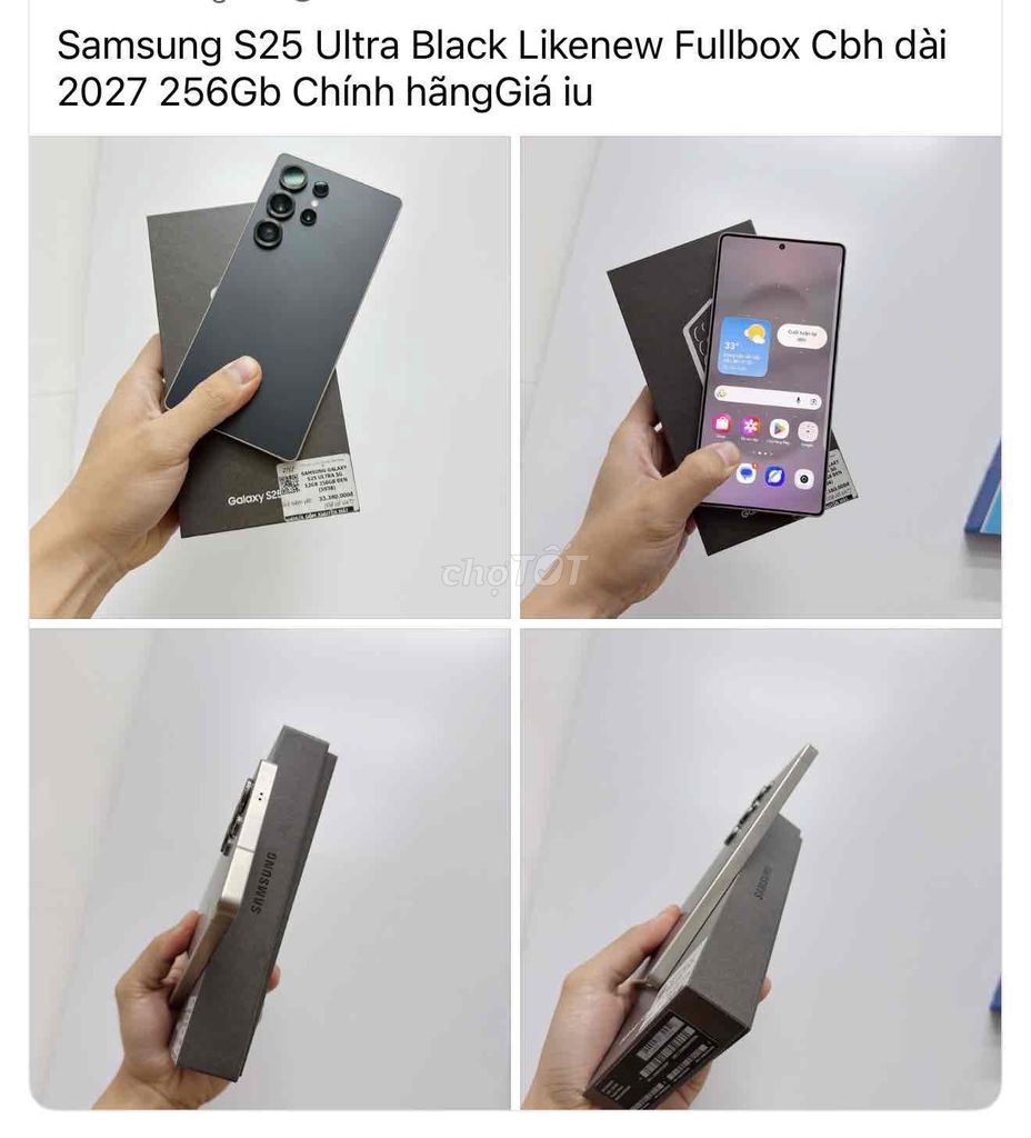 Samsung S25 Ultra 256GB Đen Likenew. Mua bán Điện thoại tại Thành phố Thủ Đức Tp Hồ Chí Minh được đăng bởi Smartzone Việt Nam hình 1