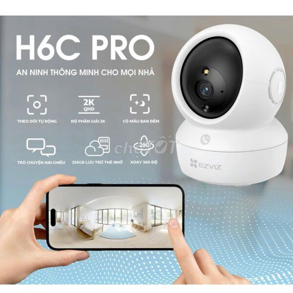 Camera EZVIZ H6c 2K Trắng. Mua bán Máy ảnh, Máy quay tại Thành phố Dĩ An Bình Dương được đăng bởi DUY KHANG TECH hình 1