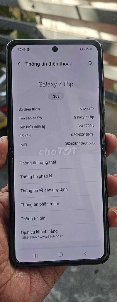 Galaxy Z Flip 2 256GB zin toàn bộ đẹp 98%. Mua bán Điện thoại tại Quận 8 Tp Hồ Chí Minh được đăng bởi Thiên Hòa mobile  hình 1