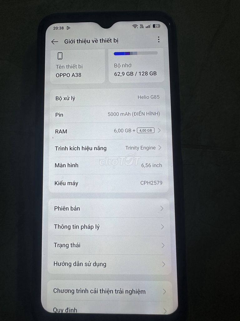 OPPO A38 6GB/128GB. Mua bán Điện thoại tại Quận Tân Phú Tp Hồ Chí Minh được đăng bởi Phước Thọ hình 1