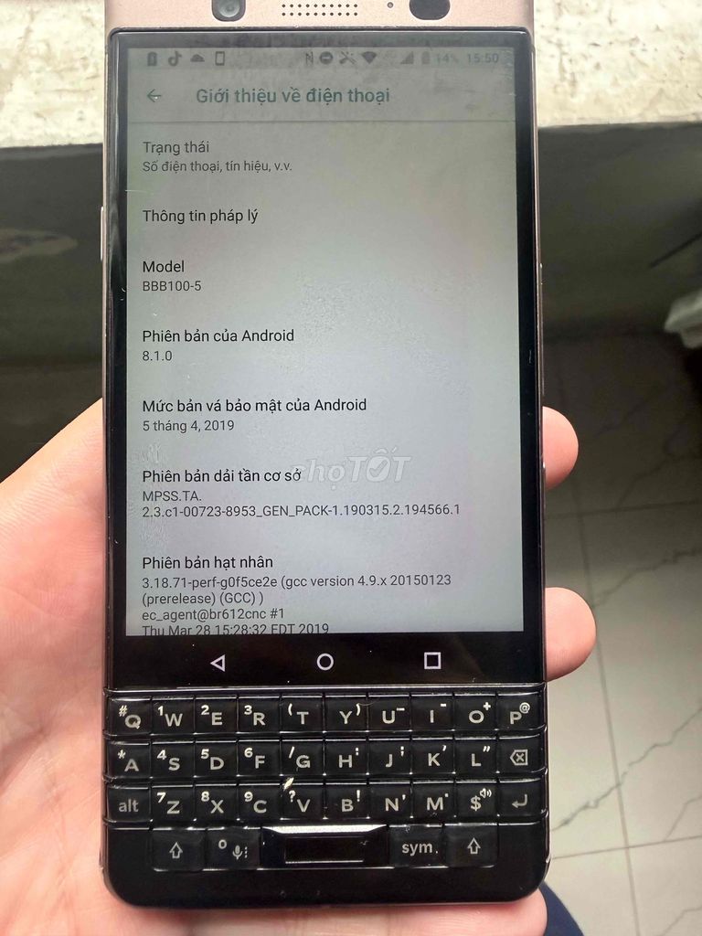 Blackberry key 1 Bronze. Mua bán Điện thoại tại Thành phố Thủ Đức Tp Hồ Chí Minh được đăng bởi NGUYEN TAT THANH hình 1