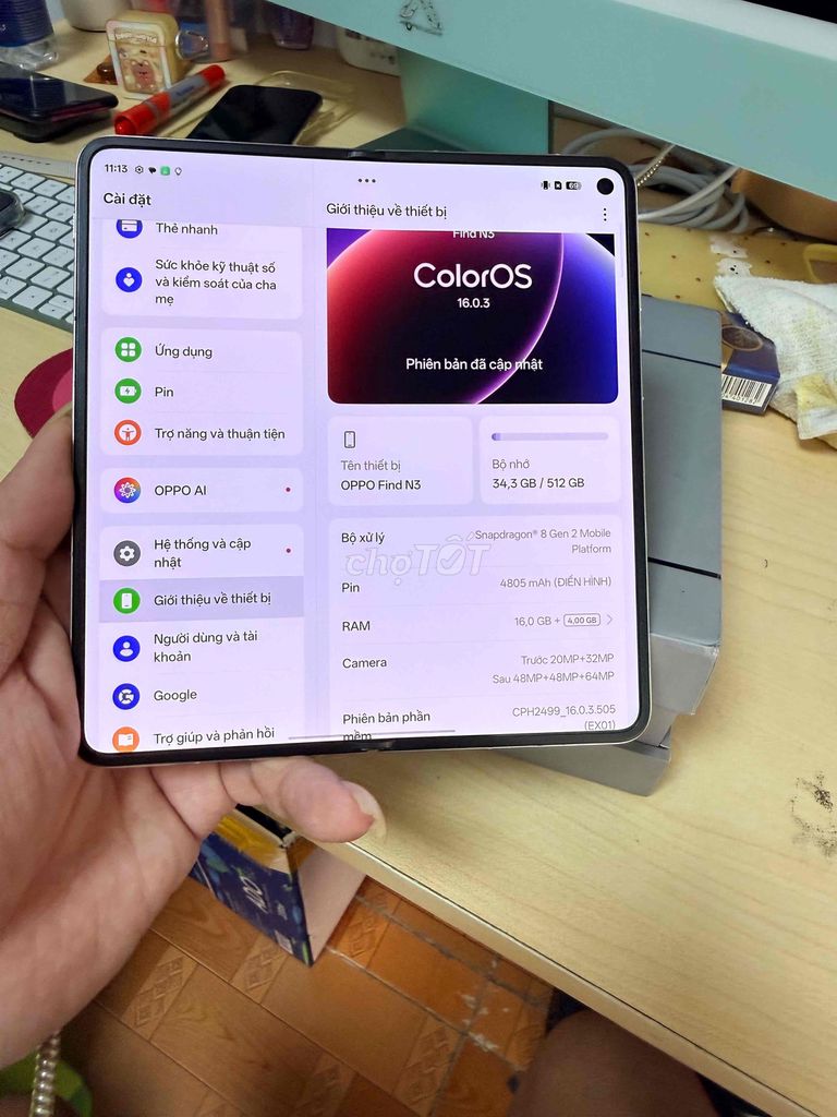 Oppo Find N3 Vàng 512GB, Máy Đẹp, Full Box. Mua bán Điện thoại tại Quận 6 Tp Hồ Chí Minh được đăng bởi Laptop Phương Nghi hình 1