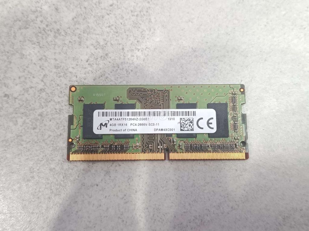 RAM Laptop Micron DDR4 4GB 2666MHz 1.2V. Mua bán Linh kiện (RAM, Card...) tại Quận 6 Tp Hồ Chí Minh được đăng bởi Quoc Anh hình 1
