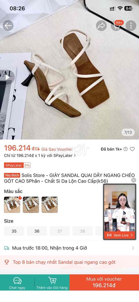 PASS GIÀY CAO GÓT - QUAI TRẮNG. Mua bán Giày dép tại Quận Bình Tân Tp Hồ Chí Minh được đăng bởi Mai hình 1