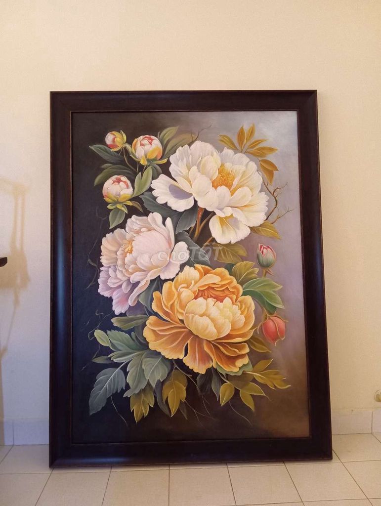 Tranh Hoa Mẫu Đơn Acrylic Canvas A0 Đa Sắc. Mua bán Đồ sưu tầm, đồ cổ tại Quận Phú Nhuận Tp Hồ Chí Minh được đăng bởi Man hình 1