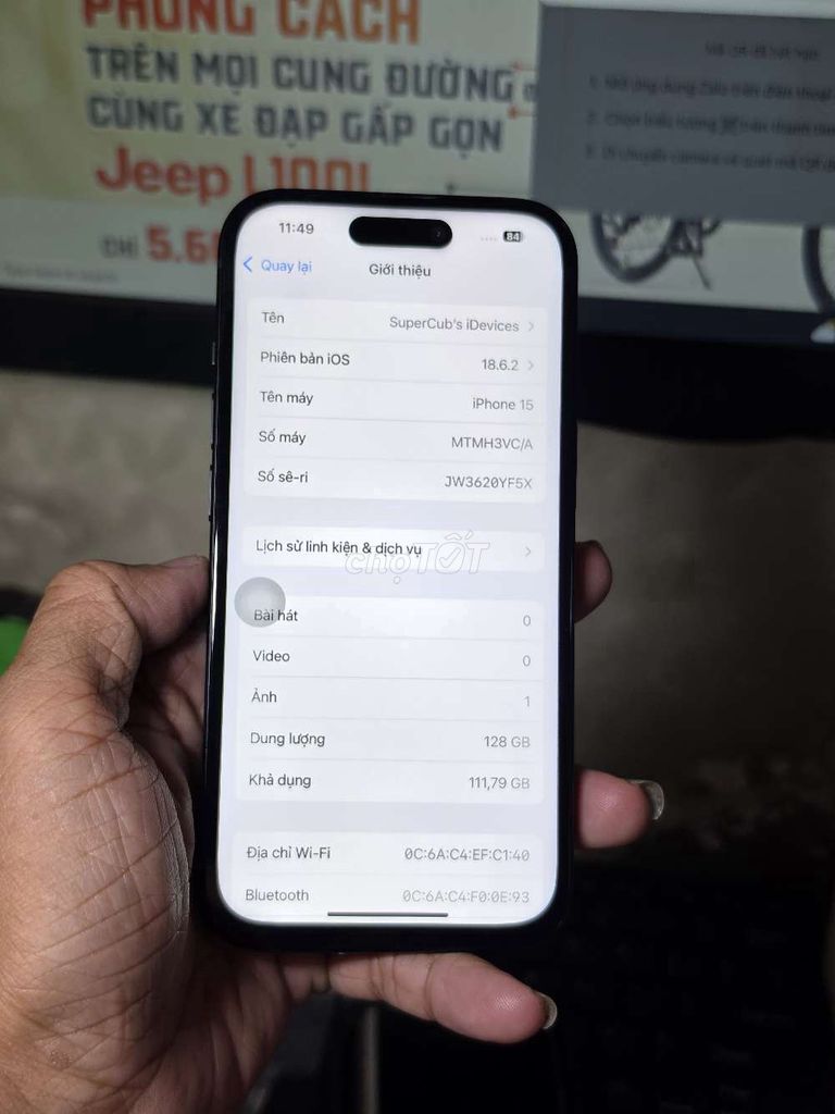 iPhone 15 128GB 98% lướt web treo game . Mua bán Điện thoại tại Quận 8 Tp Hồ Chí Minh được đăng bởi Thiên Hòa mobile  hình 1