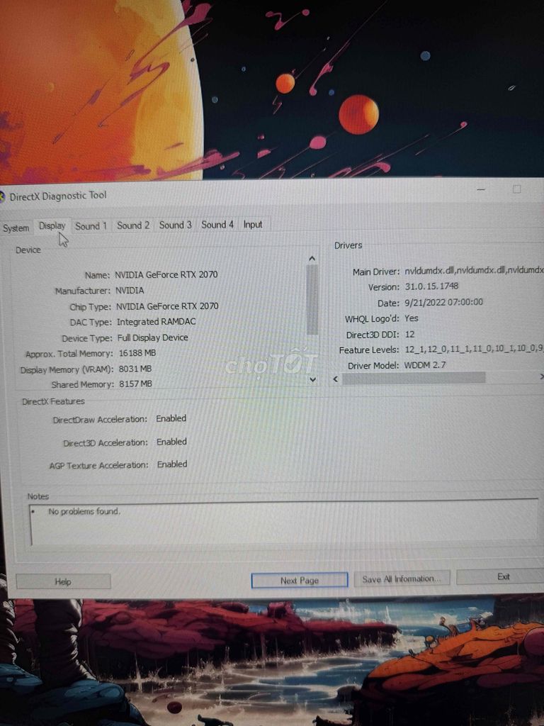 Pass cây PC i7 8700 RTX 2070 mới mua tại cửa hàng