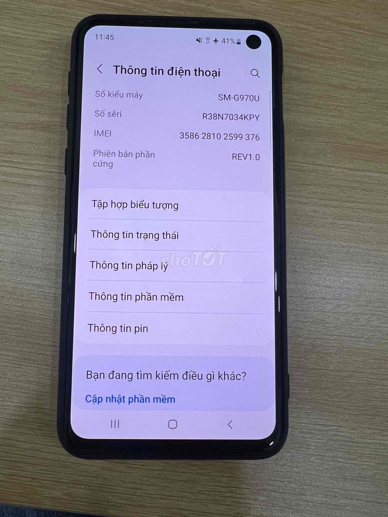 Samsung Galaxy S10e Đen. Mua bán Điện thoại tại Quận Bình Thạnh Tp Hồ Chí Minh được đăng bởi Nguyễn Phú hình 1