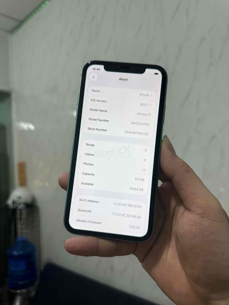 Apple iPhone 11 64GB Xanh VN/A. Mua bán Điện thoại tại Quận Tân Phú Tp Hồ Chí Minh được đăng bởi Được nguyễn  hình 1