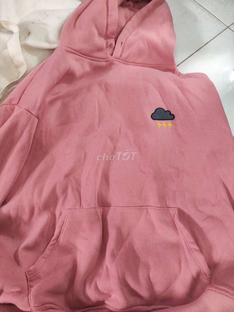 Áo hoodie hồng #cloud lighting ấm