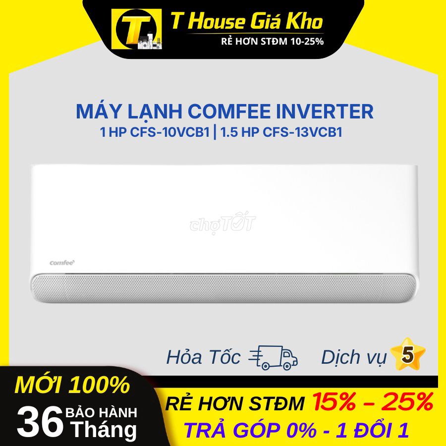 Máy lạnh Comfee Inverter 1 HP / 1.5 HP mới 100%. Mua bán Máy lạnh, điều hoà tại Quận Bình Thạnh Tp Hồ Chí Minh được đăng bởi T HOUSE GIÁ KHO hình 1
