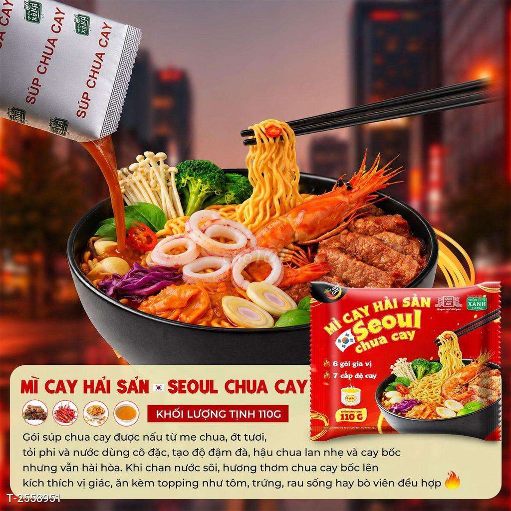 Mì ăn liền Thôn Xanh Farm Mì Cay Hải Sản Seoul. Mua bán Đồ ăn, thực phẩm và các loại khác tại Quận Hà Đông Hà Nội được đăng bởi Cường Huế hình 1