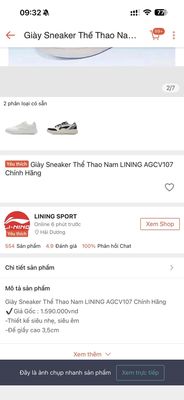 Giày thể thao Li-Ning AGCV107 Trắng Nam 25cm. Mua bán Giày dép tại Quận Cầu Giấy Hà Nội được đăng bởi Quang