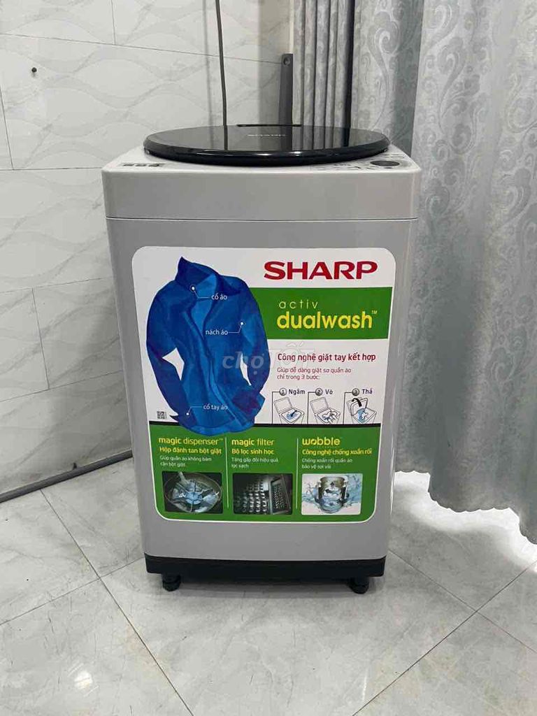 Thanh lý máy giặt Sharp 8kg trắng sạch