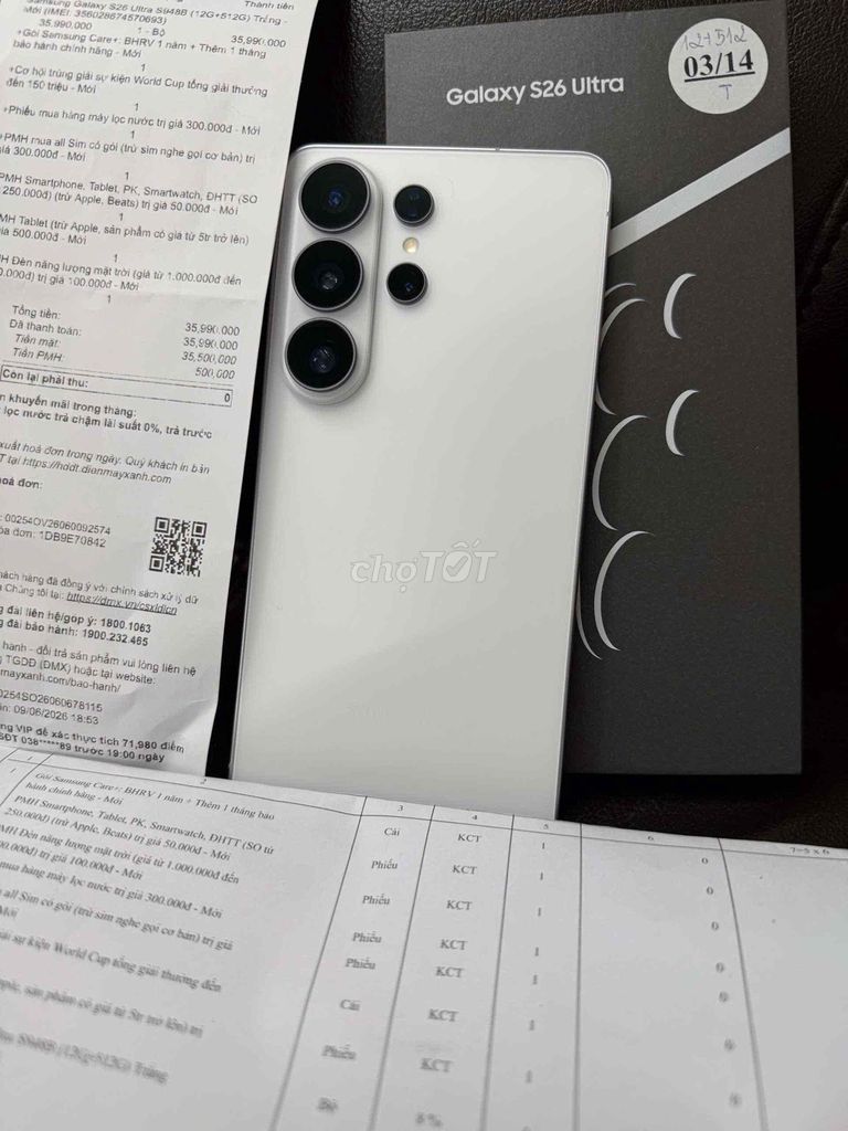 Samsung S26 Ultra 512GB Trắng. Mua bán Điện thoại tại Quận 7 Tp Hồ Chí Minh được đăng bởi mrlao hình 1