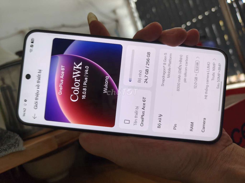 OnePlus Ace 6T rôm quốc tế , S8gen 5 165hz. Mua bán Điện thoại tại Thành phố Bến Tre Bến Tre được đăng bởi Từ Tuấn Bến Tre hình 1