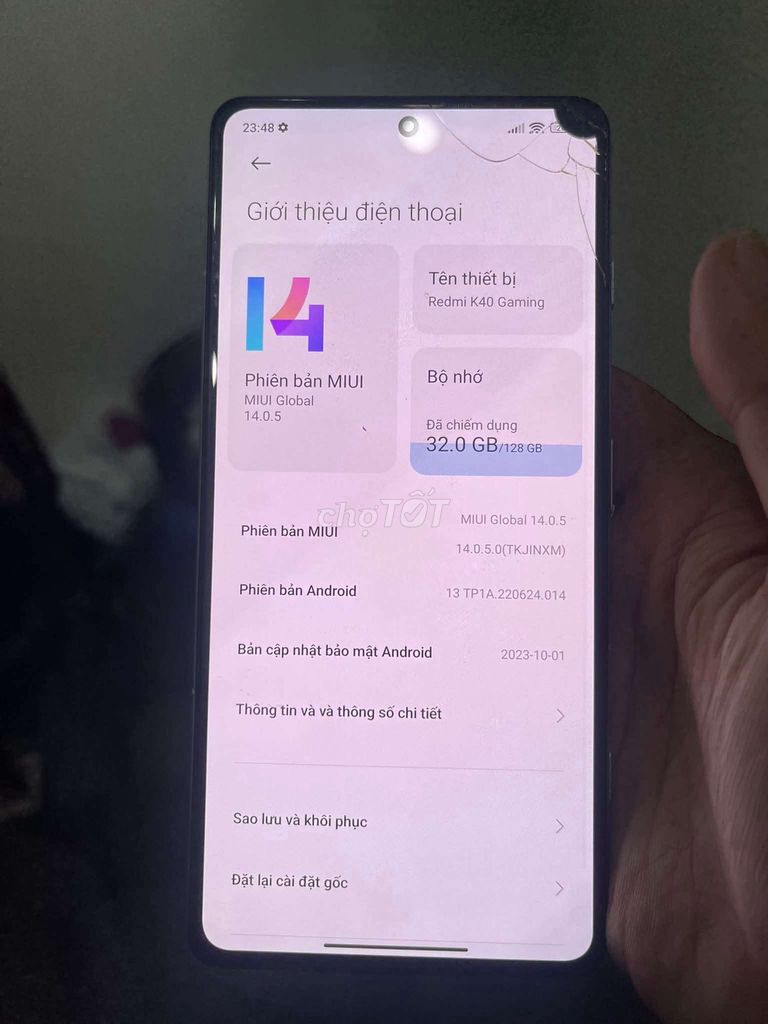Xiaomi K40 Gaming 128GB Trắng. Mua bán Điện thoại tại Huyện Hóc Môn Tp Hồ Chí Minh được đăng bởi nghia phan hình 1