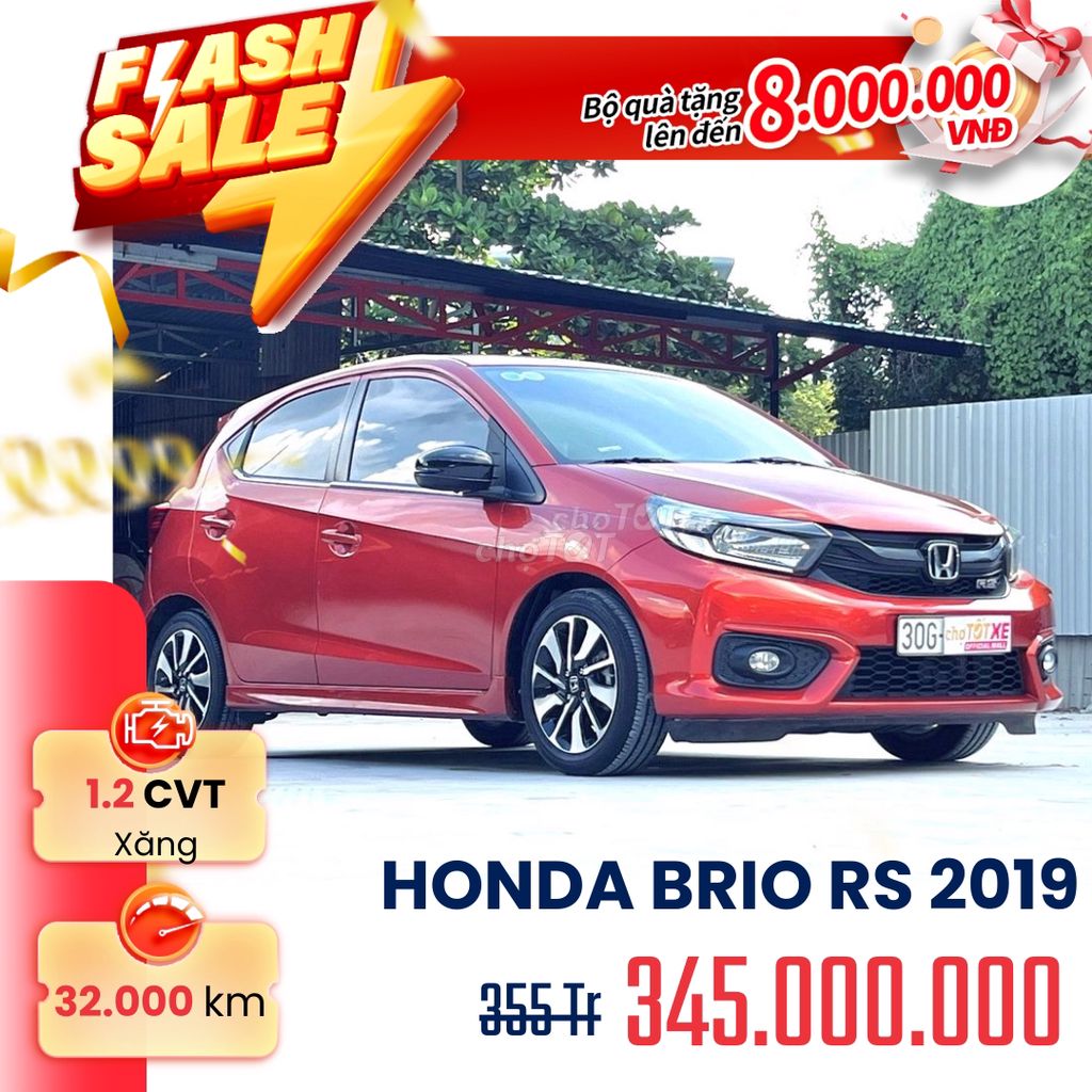 Fash Sale - Honda Brio RS 2019 - 32,000km Đẹp keng