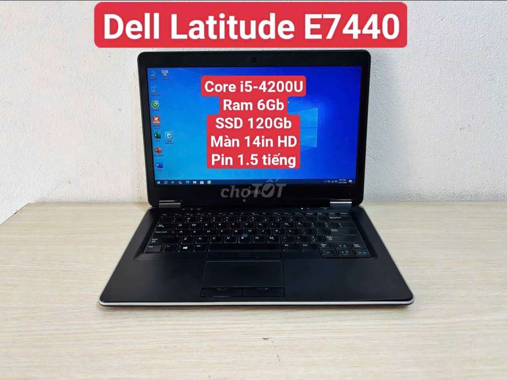 Dell E7440 Core i5 ram 6Gb SSD 120Gb. Mua bán Laptop tại Quận Ninh Kiều Cần Thơ được đăng bởi Laptop Linh Kiện PC Nhật Mỹ CT hình 1