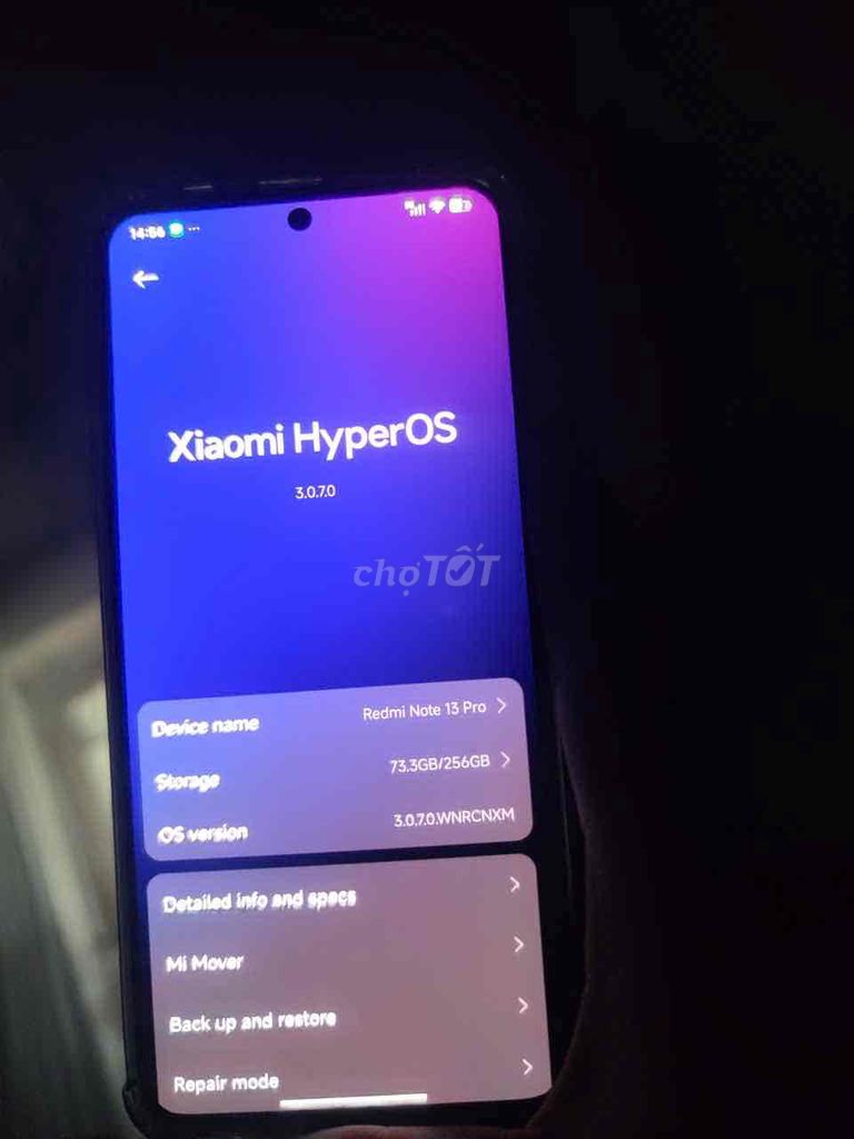 Xiaomi Redmi Note 13 Pro 256GB 99%. Mua bán Điện thoại tại Huyện Yên Bình Yên Bái được đăng bởi Kiểm lâm hình 1