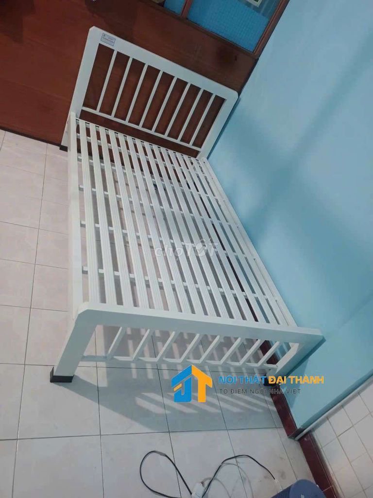 Giường sắt 1M2 MN01 MÀUTRẮNG, SIÊUXINH, HỎATỐC HCM. Mua bán Giường, chăn ga gối nệm tại Quận Tân Phú Tp Hồ Chí Minh được đăng bởi NỘI THẤT ĐẠI THÀNH hình 1