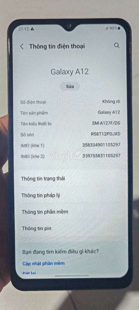 Samsung Galaxy A12 128GB Xanh. Mua bán Điện thoại tại Thị xã Tân Uyên Bình Dương được đăng bởi mobile  hình 1