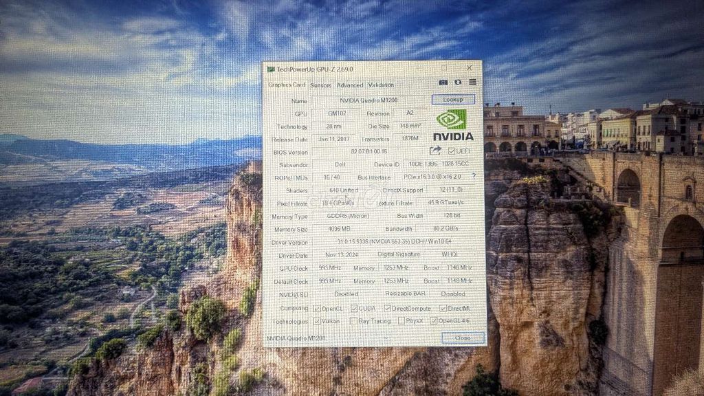 Card đồ họa NVIDIA Quadro M1200 4GB Laptop. Mua bán Linh kiện (RAM, Card...) tại Huyện Bình Chánh Tp Hồ Chí Minh được đăng bởi Bùi Hiếu Nghĩa hình 1