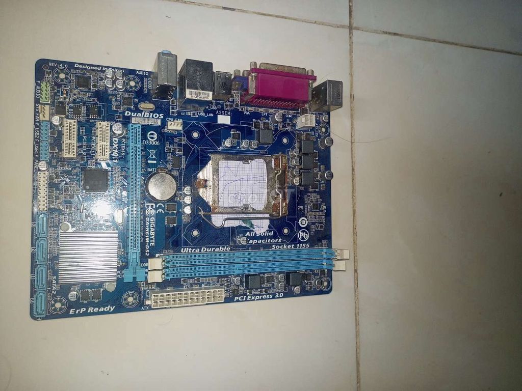 Bo mạch chủ Gigabyte H61 DS2 socket 1155 DDR3. Mua bán Linh kiện (RAM, Card...) tại Huyện Châu Thành Kiên Giang được đăng bởi Chí Nguyện PC hình 1