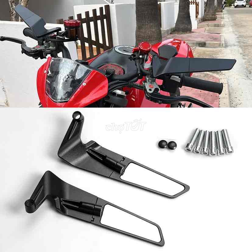 1 cặp Gương chiếu hậu cho Kawasaki Z1000 Z900 Z800