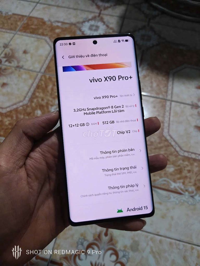 Vivo X90 Pro plus 12-512gb giao lưu