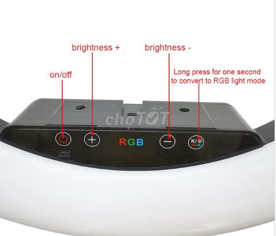 Đèn led livestream 18in kèm remote Chụp Quay Phim