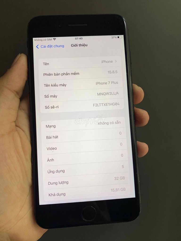 iPhone 7 Plus 32GB. Mua bán Điện thoại tại Thành phố Phan Thiết Bình Thuận được đăng bởi Minh Thư hình 1