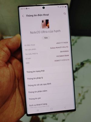 Ss note20 ultra hquoc giao luu