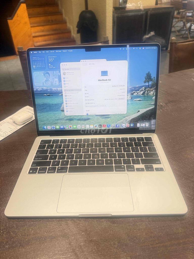 Macbook Air M4 16/256 còn bảo hành dán full máy. Mua bán Laptop tại Quận Tân Bình Tp Hồ Chí Minh được đăng bởi Nhựt hình 1