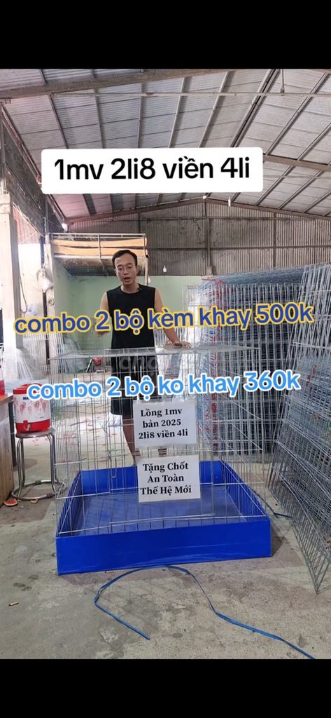Lồng thú cưng Kim loại Bạc 1mv 2li8 viền 4li. Mua bán Phụ kiện, Thức ăn, Dịch vụ tại Quận Liên Chiểu Đà Nẵng được đăng bởi Thành Công hình 1