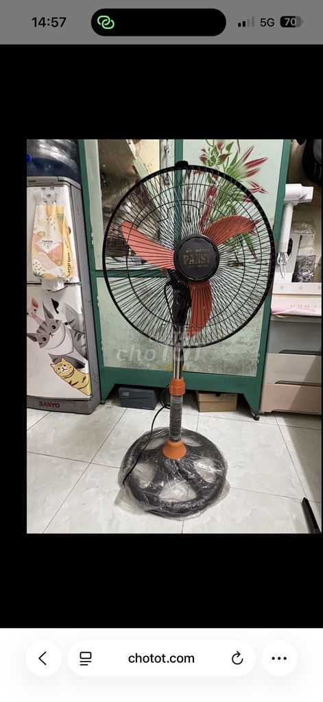 Quạt đứng PANSY Đen cam. Mua bán Quạt tại Quận Hải Châu Đà Nẵng được đăng bởi Truong Mai hình 1