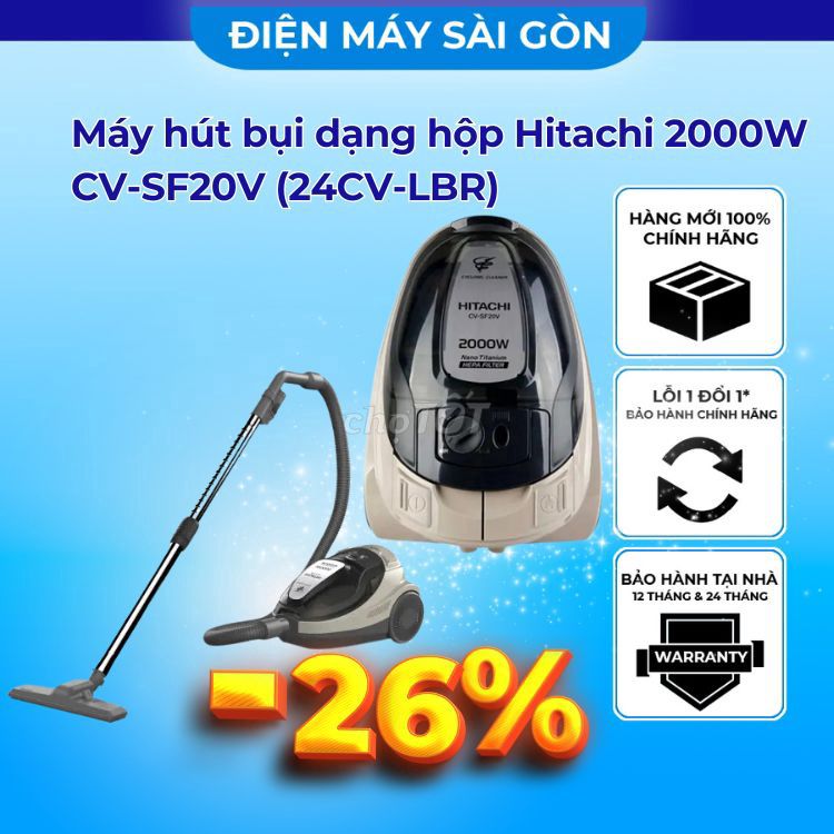 Máy hút bụi Hitachi CV-SF 20V 24CV. Mua bán Nội thất, đồ gia dụng khác tại Quận 7 Tp Hồ Chí Minh được đăng bởi ĐIỆN MÁY SÀI GÒN hình 1