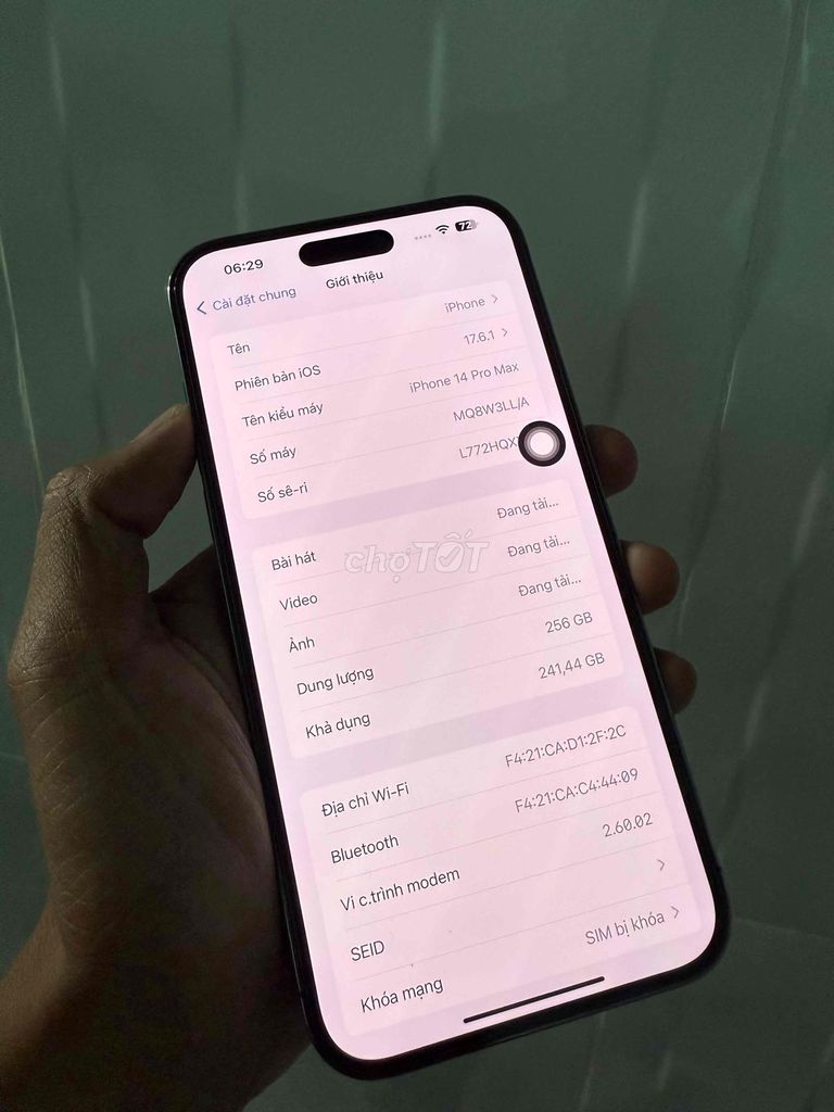 iphone 14 pro max 256gb lock mỷ