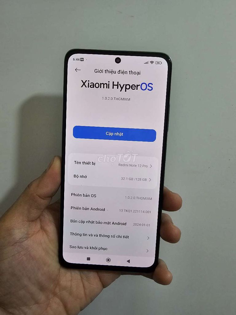 Xiaomi Redmi Note 12 PRO 12GB/128GB có NFC , Zin... Mua bán Điện thoại tại Thành phố Vĩnh Long Vĩnh Long được đăng bởi Phúc Long hình 1