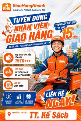 [KẾ SÁCH] TUYỂN DỤNG SHIPPER GIAO NHẬN