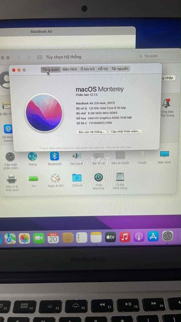 Apple MacBook Air 2017 i5 8GB/128GB. Mua bán Laptop tại Quận Ngũ Hành Sơn Đà Nẵng được đăng bởi chào mấy a hình 1