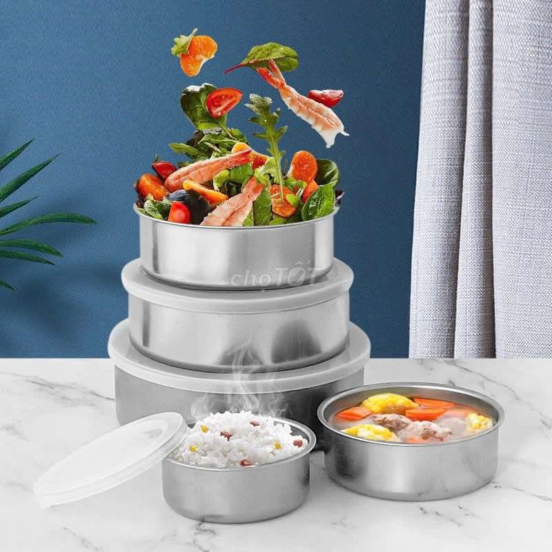 Bộ 5 thố inox có nắp đậy 10-12-14-16-18cm. Mua bán Dụng cụ nhà bếp tại Quận Gò Vấp Tp Hồ Chí Minh được đăng bởi Blue Home Gia Dụng Giá Sỉ Toàn Quốc hình 1